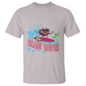 Funny Brain Waves Neuroscience T Shirt TS09 Ice Gray Print Your Wear