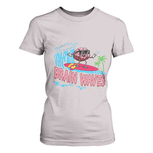 Funny Brain Waves Neuroscience T Shirt For Women TS09 Ice Gray Print Your Wear