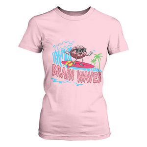 Funny Brain Waves Neuroscience T Shirt For Women TS09 Light Pink Print Your Wear
