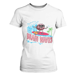 Funny Brain Waves Neuroscience T Shirt For Women TS09 White Print Your Wear