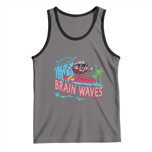 Funny Brain Waves Neuroscience Tank Top TS09 Deep Heather Black Print Your Wear