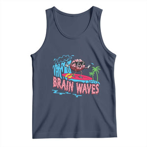 Funny Brain Waves Neuroscience Tank Top TS09 Navy Print Your Wear