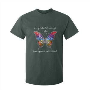 Transplant Recipient T Shirt For Kid On Grateful Wings I Fly TS09 Dark Forest Green Print Your Wear