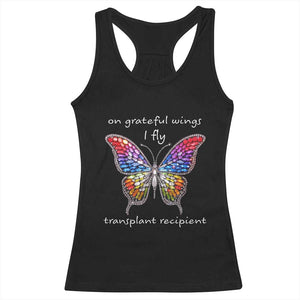Transplant Recipient Racerback Tank Top On Grateful Wings I Fly TS09 Black Print Your Wear