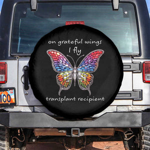 Transplant Recipient Spare Tire Cover On Grateful Wings I Fly TS09 No hole Black Print Your Wear