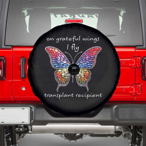 Transplant Recipient Spare Tire Cover On Grateful Wings I Fly TS09 Black Print Your Wear
