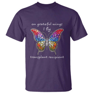 Transplant Recipient T Shirt On Grateful Wings I Fly TS09 Purple Print Your Wear