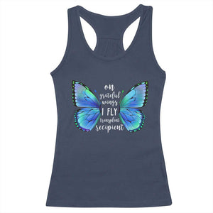 Transplant Recipient On Grateful Wings I Fly Racerback Tank Top TS09 Navy Print Your Wear
