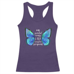 Transplant Recipient On Grateful Wings I Fly Racerback Tank Top TS09 Purple Print Your Wear
