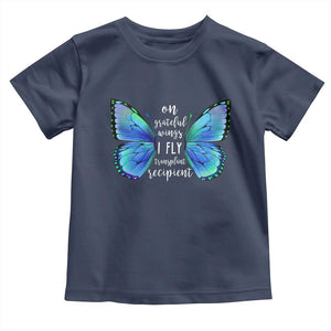 Transplant Recipient On Grateful Wings I Fly Toddler T Shirt TS09 Navy Print Your Wear