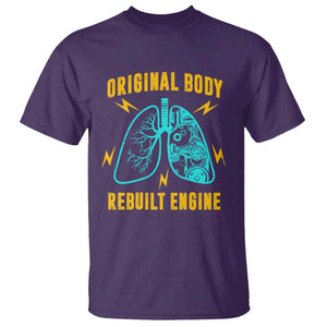 Lung Transplant Surgery T Shirt Original Body Rebuilt Engine TS09 Purple Print Your Wear