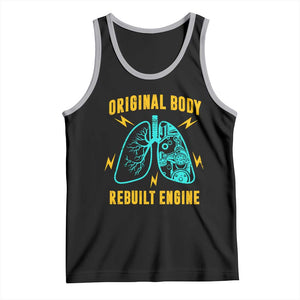 Lung Transplant Surgery Tank Top Original Body Rebuilt Engine TS09 Black Athletic Heather Print Your Wear