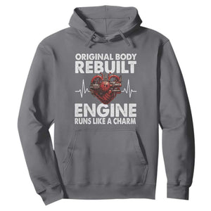 Open Heart Surgery Hoodie Original Body Rebuilt Engine Runs Like A Charm TS09 Charcoal Print Your Wear