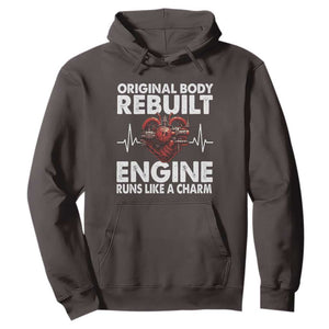 Open Heart Surgery Hoodie Original Body Rebuilt Engine Runs Like A Charm TS09 Dark Chocolate Print Your Wear