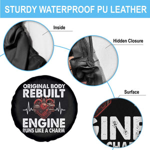Open Heart Surgery Spare Tire Cover Original Body Rebuilt Engine Runs Like A Charm TS09 Print Your Wear