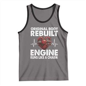 Open Heart Surgery Tank Top Original Body Rebuilt Engine Runs Like A Charm TS09 Deep Heather Black Print Your Wear