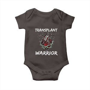 Heart Transplant Warrior Baby Onesie TS09 Dark Chocolate Print Your Wear