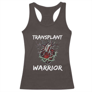 Heart Transplant Warrior Racerback Tank Top TS09 Dark Chocolate Print Your Wear
