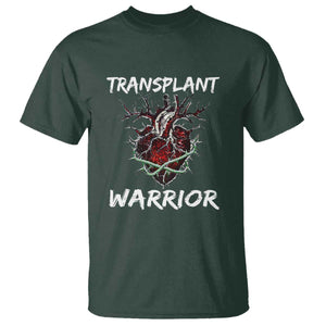 Heart Transplant Warrior T Shirt TS09 Dark Forest Green Print Your Wear