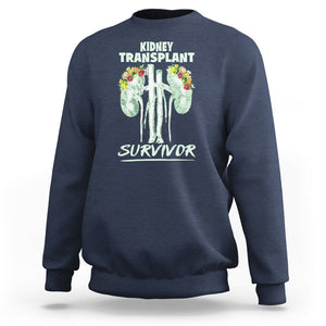 Kidney Transplant Survivor Organ Recipient Sweatshirt TS09 Navy Printyourwear
