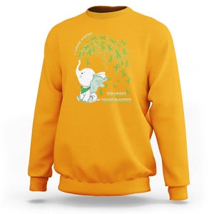 I Wear Green For Kidney Disease Awareness Elephant Survivors Sweatshirt TS09 Gold Printyourwear