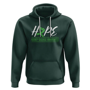 Hope Kidney Disease Awareness Month Green Ribbon Hoodie TS09 Dark Forest Green Printyourwear