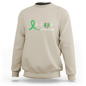 Kidney Disease Awareness Month Sweatshirt Heartbeat Transplant Organ Donor TS09 Sand Printyourwear