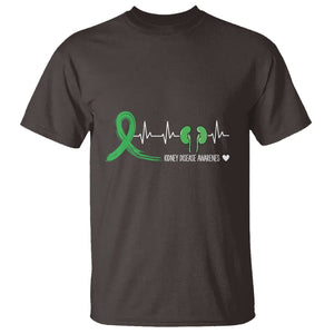 Kidney Disease Awareness Month T Shirt Heartbeat Transplant Organ Donor TS09 Dark Chocolate Printyourwear