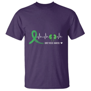 Kidney Disease Awareness Month T Shirt Heartbeat Transplant Organ Donor TS09 Purple Printyourwear