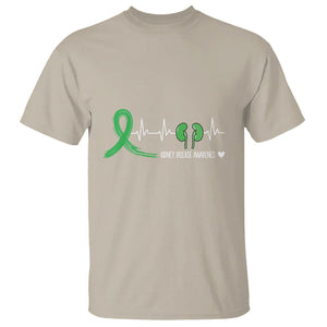 Kidney Disease Awareness Month T Shirt Heartbeat Transplant Organ Donor TS09 Sand Printyourwear