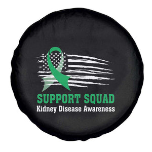 Kidney Disease Awareness Month Spare Tire Cover Support Squad USA Flag Strong Warrior TS09 Print Your Wear