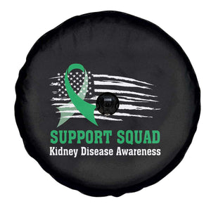Kidney Disease Awareness Month Spare Tire Cover Support Squad USA Flag Strong Warrior TS09 Print Your Wear