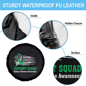 Kidney Disease Awareness Month Spare Tire Cover Support Squad USA Flag Strong Warrior TS09 Print Your Wear