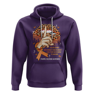 Multiple Sclerosis Awareness Hoodie Leopard Lips You Have No Idea What Strength It Takes To Wake Up Each Everr Day To Battle My Own Body TS09 Purple Printyourwear