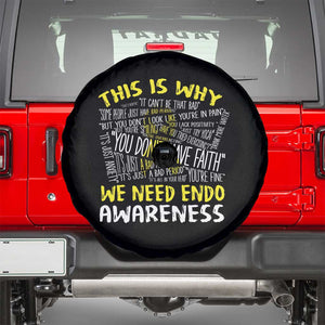 This Is Why We Need Endometriosis Awareness Spare Tire Cover TS09 Black Print Your Wear