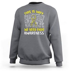 This Is Why We Need Endometriosis Awareness Sweatshirt TS09 Charcoal Printyourwear