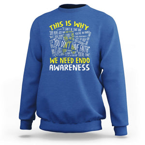 This Is Why We Need Endometriosis Awareness Sweatshirt TS09 Royal Blue Printyourwear