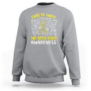 This Is Why We Need Endometriosis Awareness Sweatshirt TS09 Sport Gray Printyourwear