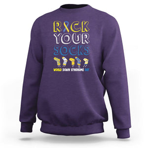 World Down Syndrome Day Rock Your Sock Sweatshirt TS09 Purple Printyourwear
