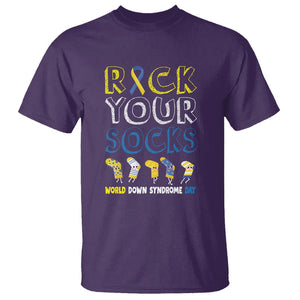 World Down Syndrome Day Rock Your Sock T Shirt TS09 Purple Printyourwear