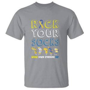 World Down Syndrome Day Rock Your Sock T Shirt TS09 Sport Gray Printyourwear