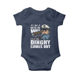 Funny Adult Joke Boat Captain Baby Onesie It's Not A Day On The Lake Until My Dinghy Comes Out TS09 Navy Print Your Wear