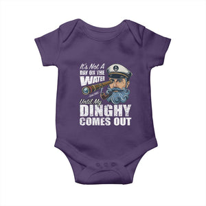 Funny Adult Joke Boat Captain Baby Onesie It's Not A Day On The Lake Until My Dinghy Comes Out TS09 Purple Print Your Wear
