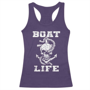 Boat Life Racerback Tank Top Funny Skull Anchor TS09 Purple Print Your Wear