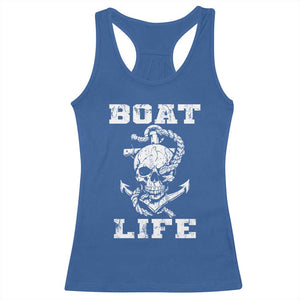 Boat Life Racerback Tank Top Funny Skull Anchor TS09 Royal Blue Print Your Wear