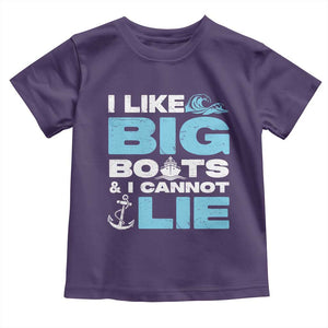 Funny I Like Big Boats and I Cannot Lie Toddler T Shirt TS09 Purple Print Your Wear