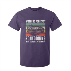 Weekend Forecast Pontooning With A Chance Of Drinking T Shirt For Kid TS09 Purple Print Your Wear