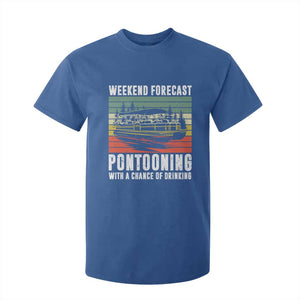 Weekend Forecast Pontooning With A Chance Of Drinking T Shirt For Kid TS09 Royal Blue Print Your Wear