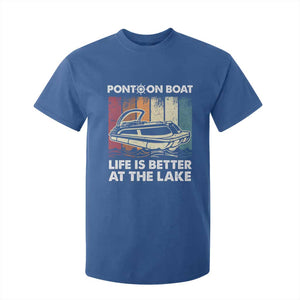 Pontoon Boat T Shirt For Kid Life Is Better At The Lake TS09 Royal Blue Print Your Wear