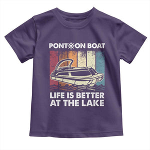 Pontoon Boat Toddler T Shirt Life Is Better At The Lake TS09 Purple Print Your Wear
